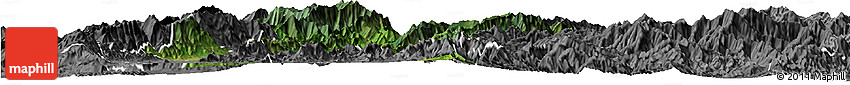 Satellite Horizon Map of Senapati, desaturated