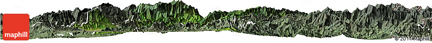 Satellite Horizon Map of Senapati, semi-desaturated