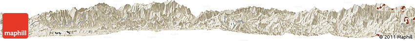 Shaded Relief Horizon Map of Senapati