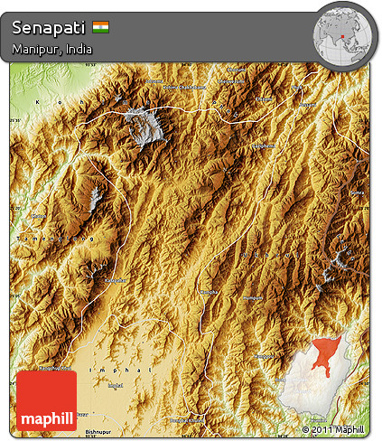 Physical Map of Senapati