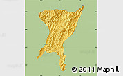 Savanna Style Map of Senapati, single color outside