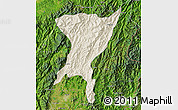 Shaded Relief Map of Senapati, satellite outside