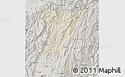 Shaded Relief Map of Senapati, semi-desaturated