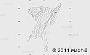 Silver Style Map of Senapati, single color outside