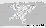 Gray Panoramic Map of Senapati, single color outside
