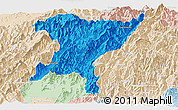 Political Panoramic Map of Senapati, lighten