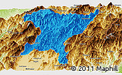 Political Panoramic Map of Senapati, physical outside