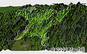 Satellite Panoramic Map of Senapati, darken