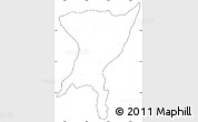 Blank Simple Map of Senapati, cropped outside, no labels
