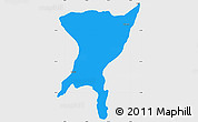 Political Simple Map of Senapati, single color outside