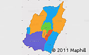 Political Simple Map of Manipur, cropped outside
