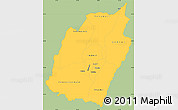 Savanna Style Simple Map of Manipur, single color outside