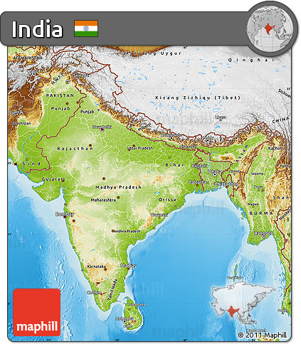 India Geographical Map Pdf Free Physical Map Of India