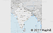 Silver Style Map of India