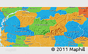 Political 3D Map of Meghalaya