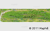 Satellite Panoramic Map of Meghalaya