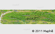 Satellite Panoramic Map of Meghalaya