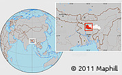 Gray Location Map of W. Garo Hills (Tura), highlighted parent region