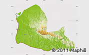 Physical Map of W. Garo Hills (Tura), cropped outside