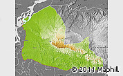 Physical Map of W. Garo Hills (Tura), desaturated