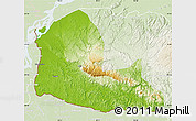 Physical Map of W. Garo Hills (Tura), lighten