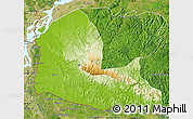 Physical Map of W. Garo Hills (Tura), satellite outside