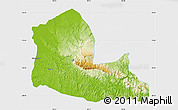 Physical Map of W. Garo Hills (Tura), single color outside