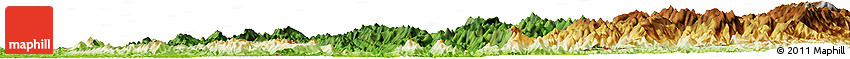 Satellite Horizon Map of Mizoram, physical outside