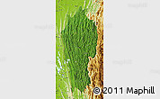 Satellite Map of Mizoram, physical outside