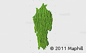 Satellite Map of Mizoram, single color outside