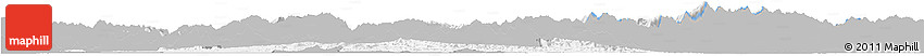 Gray Horizon Map of Nagaland, single color outside