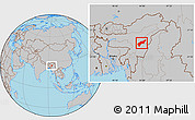 Gray Location Map of Kohima