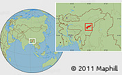 Savanna Style Location Map of Kohima