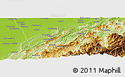 Physical Panoramic Map of Mokokchung