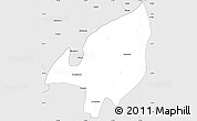 Silver Style Simple Map of Mokokchung