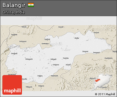 Classic Style 3D Map of Balangir