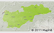 Physical 3D Map of Balangir, lighten, semi-desaturated