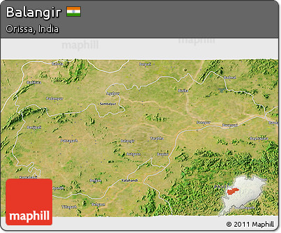 Satellite 3D Map of Balangir