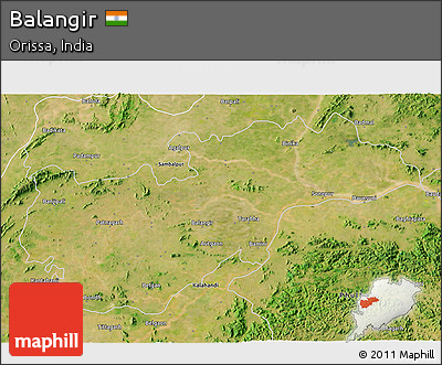 Satellite 3D Map of Balangir