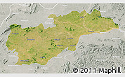Satellite 3D Map of Balangir, lighten, semi-desaturated