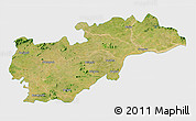 Satellite 3D Map of Balangir, single color outside