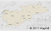 Shaded Relief 3D Map of Balangir, lighten, desaturated