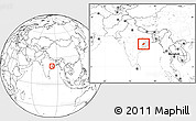 Blank Location Map of Balangir, highlighted parent region, within the entire country