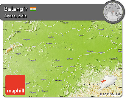 Physical Map of Balangir