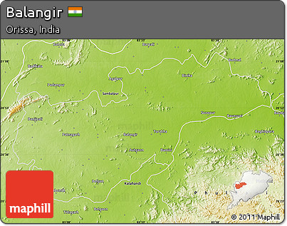 Physical Map of Balangir