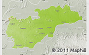 Physical Map of Balangir, lighten, semi-desaturated