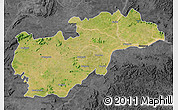 Satellite Map of Balangir, darken, desaturated
