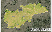 Satellite Map of Balangir, darken, semi-desaturated