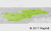 Physical Panoramic Map of Balangir, lighten, desaturated