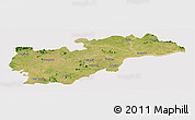 Satellite Panoramic Map of Balangir, cropped outside
